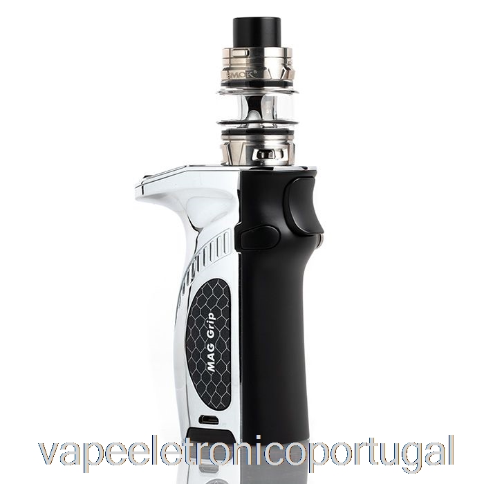 Vape Eletrônico Smok Mag Grip 100w E Tfv8 Baby V2 Starter Kit Prisma Cromado